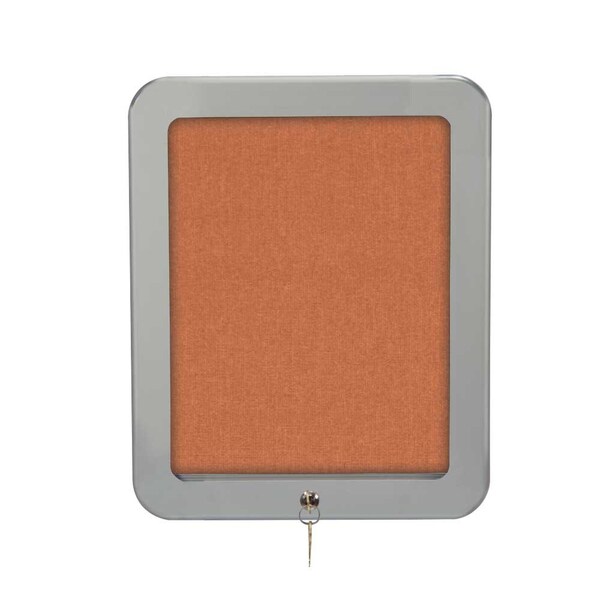 Outdoor Enclosed Combo Board, 72"x36", Satin Frame/Black Porc & Burgundy